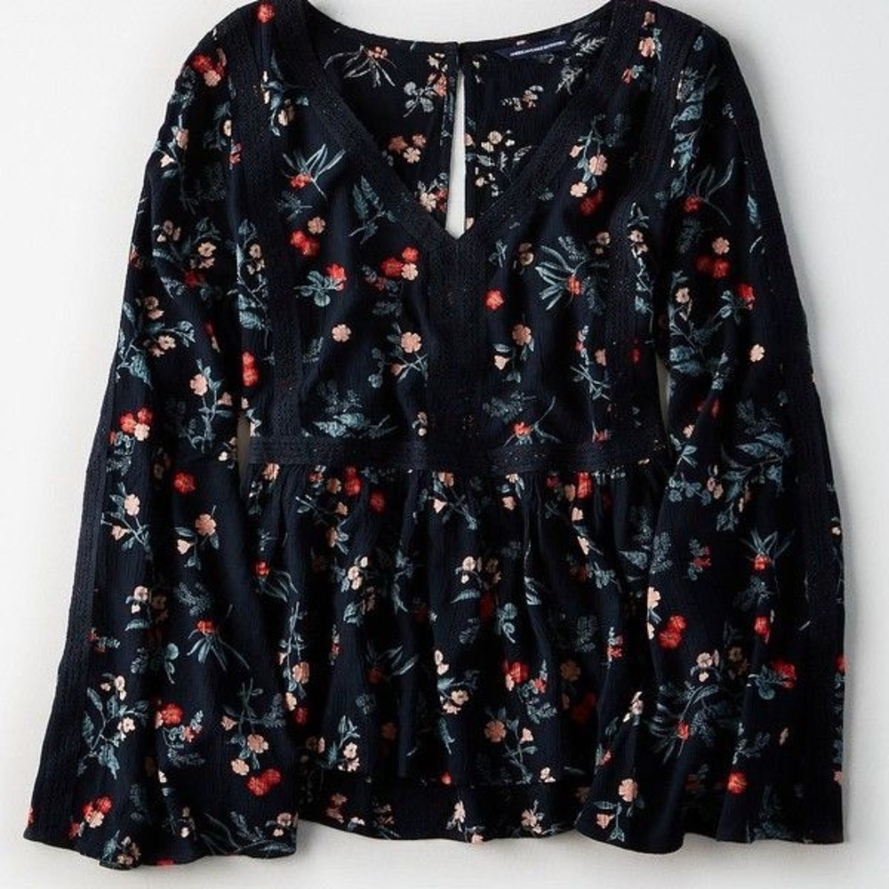 AE Bell-Sleeve Peasant Top